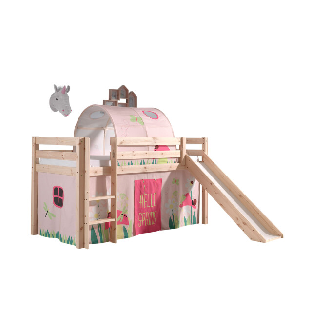 Lucevi pino halfhoogslaper + ladder + glijbaan + spring gordijntjes + spring 3012326 large