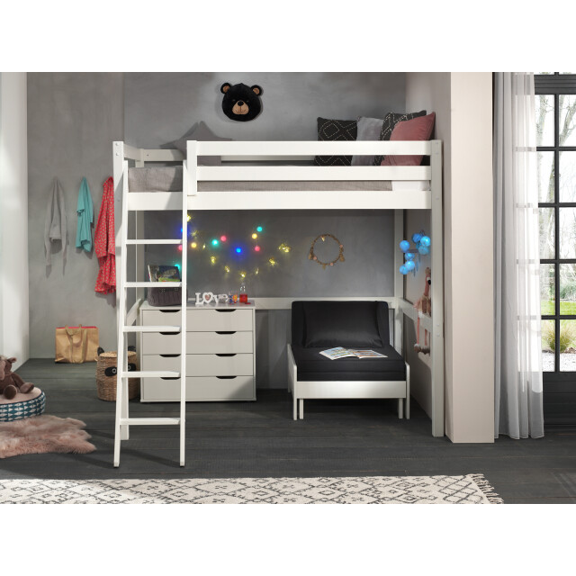 Lucevi pino mezzanine bed 140 x 200 cm pino commode 4 laden pino 3011968 large