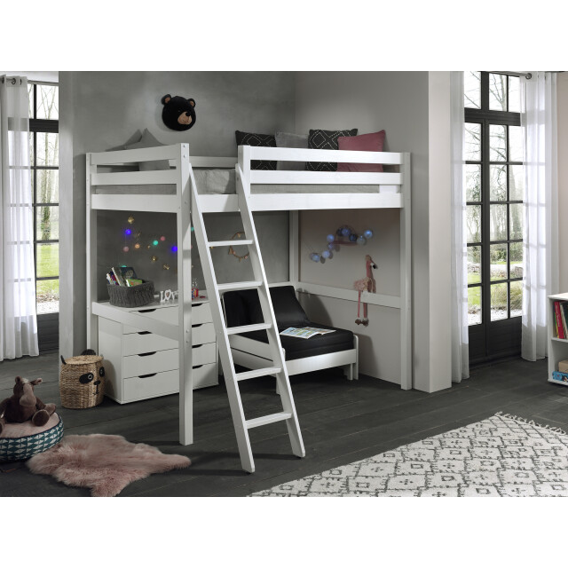 Lucevi pino mezzanine bed 140 x 200 cm pino commode 4 laden pino 3011968 large