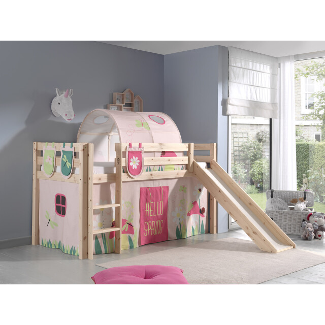 Lucevi pino halfhoogslaper + ladder + glijbaan + spring gordijntjes + 3 zakjes 3012329 large