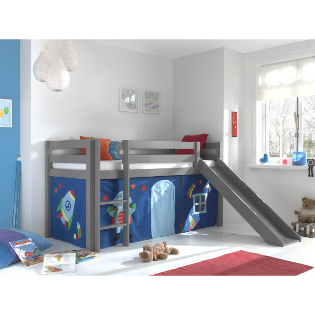 Lucevi pino halfhoogslaper h115cm met glijbaan 90 x 200 cm astro 3011930 large