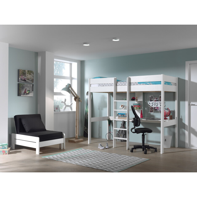 Lucevi pino hoogslaper + bureau + fauteuil 90x200 cm - 3012307 large