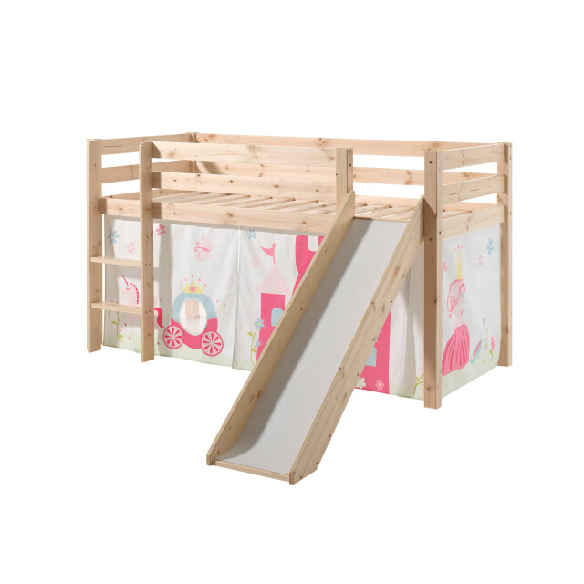 Lucevi pino halfhoogslaper + ladder + glijbaan + princess gordijntjes - 3012330 large