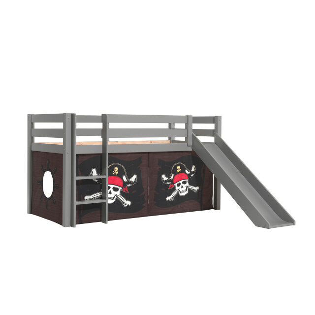 Lucevi pino halfhoogslaper h115cm met glijbaan 90 x 200 cm caribian 3012034 large