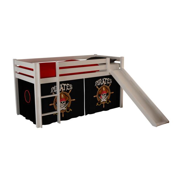 Lucevi pino halfhoogslaper h115cm met glijbaan 90 x 200 cm pirates 3012373 large