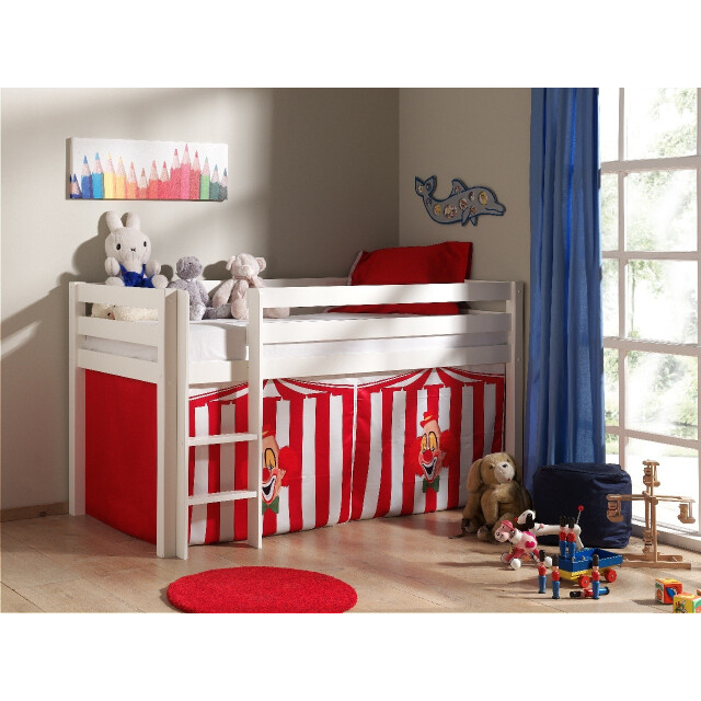 Lucevi pino halfhoogslaper h115cm met ladder 90 x 200 cm chucky 3012413 large