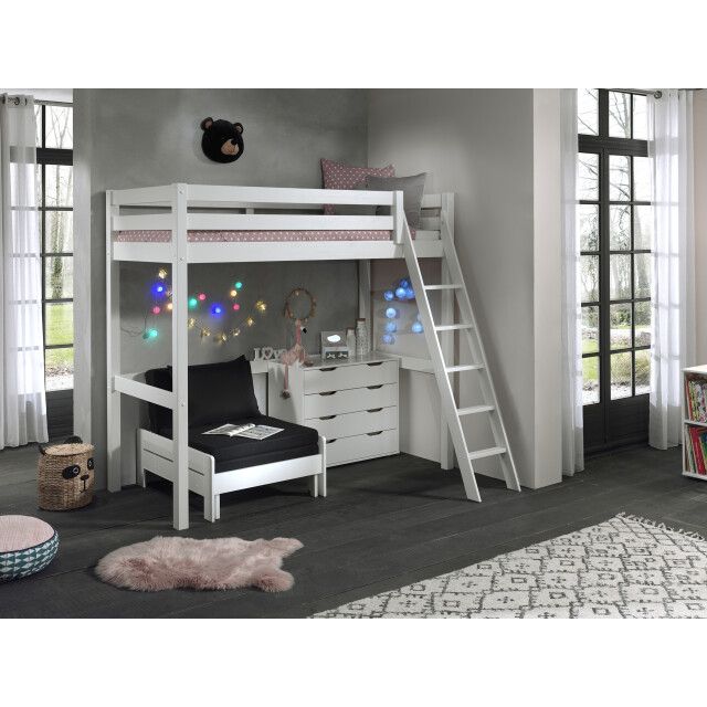 Lucevi pino mezzanine bed 90 x 200 cm pino commode 4 laden pino 3011973 large