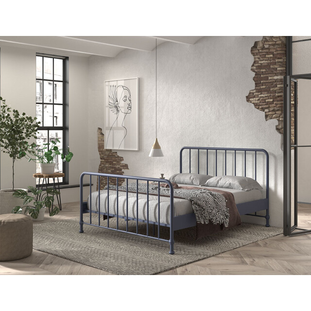 Lucevi bronxx bed 160x200cm blue denim 3012571 large