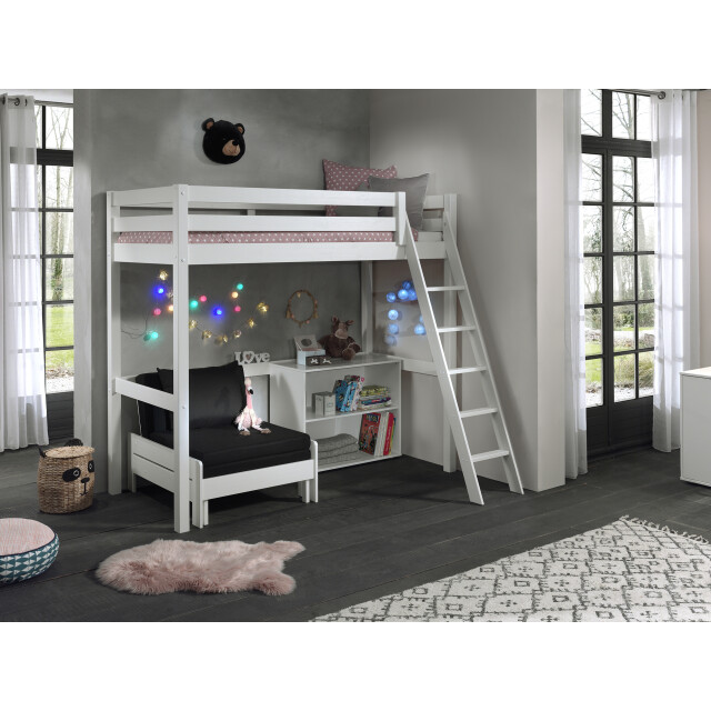 Lucevi pino mezzanine bed 90 x 200 cm pino boekenkast voor halfhoogslaper 3011972 large