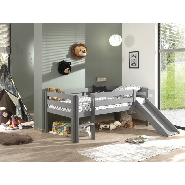 Lucevi pino halfhoogslaper met glijbaan 90x200cm - h85cm 3012175 large