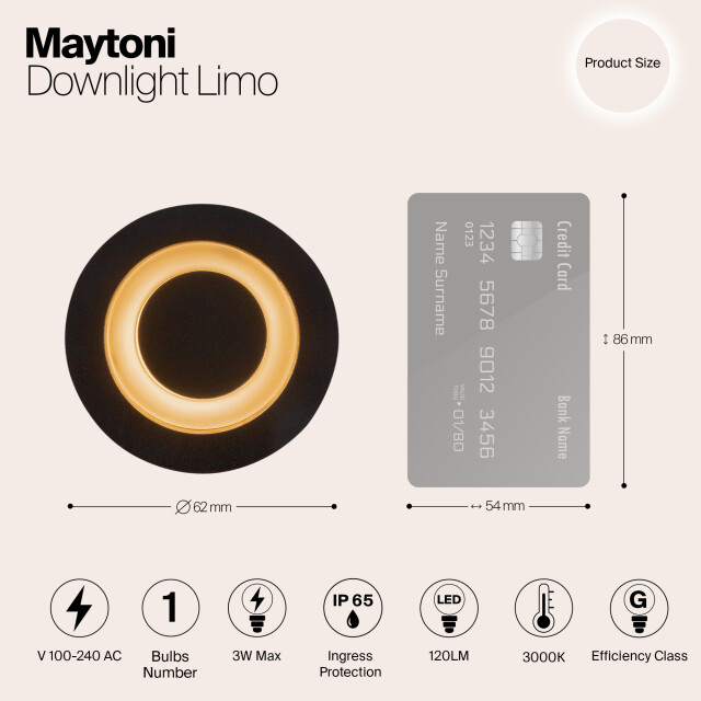 Maytoni Outdoor inbouwspot limo - Ø6,2 3004474 large