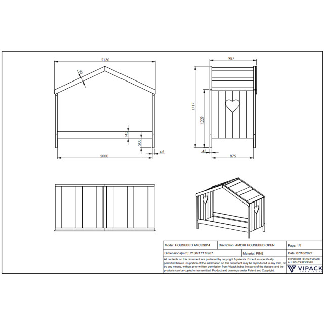 Lucevi amori 90 huisbed 90x200cm - 3012193 large