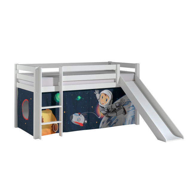 Lucevi pino halfhoogslaper h115cm met glijbaan 90 x 200 cm space 3012374 large