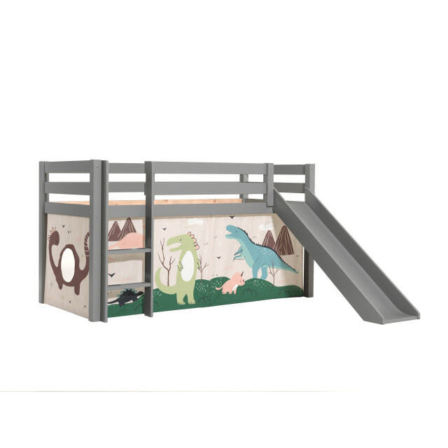 Lucevi pino halfhoogslaper h115cm met glijbaan 90 x 200 cm dino 3012051 large