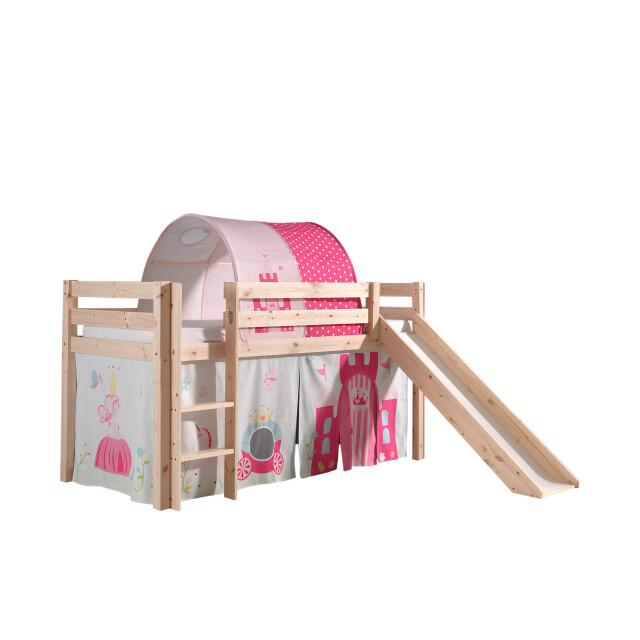 Lucevi pino halfhoogslaper + ladder + glijbaan + princess gordijntjes + 3012331 large