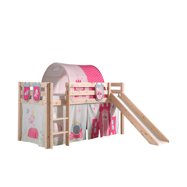 Lucevi pino halfhoogslaper + ladder + glijbaan + princess gordijntjes + 3 3012333 large