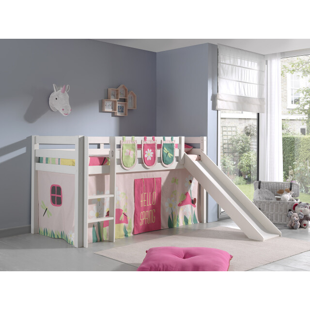 Lucevi pino halfhoogslaper h115cm met glijbaan 90 x 200 cm spring 3012352 large