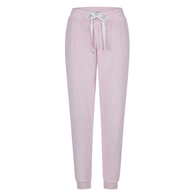 By Louise Dames winter pyjama set lang badstof gestreept roze BL-490-02 large