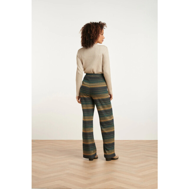 Smashed Lemon 24788 zandkleurige geribde coltrui met lurex 24788-720-M large