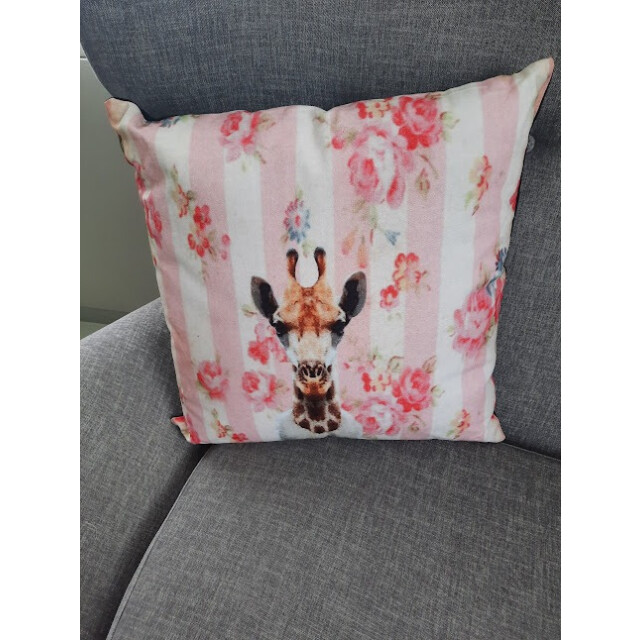 Furnilux set van 2 sierkussens-45x45 cm -giraf - 3015150 large