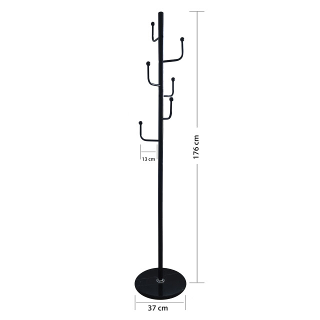 Furnilux Kapstok staand /zwart marmeren voet 37 x 176 cm 3014869 large