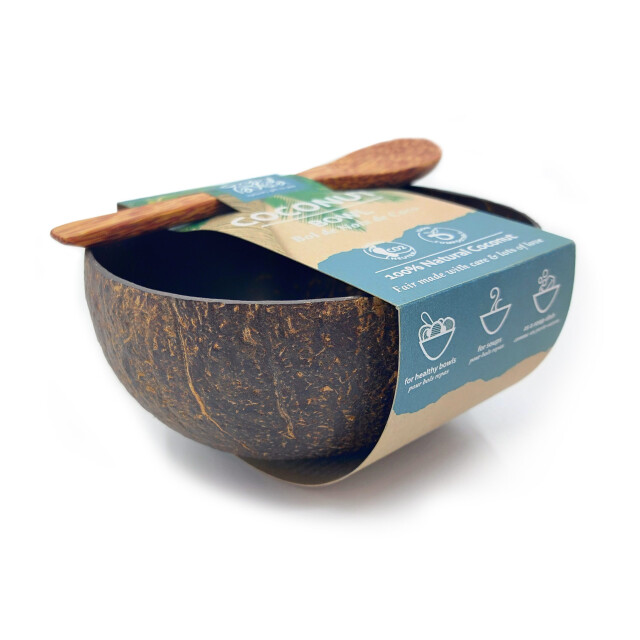 Furnilux Kokoskommen met eetlepel set van 2 handgemaakt geschenkdoos 3014989 large