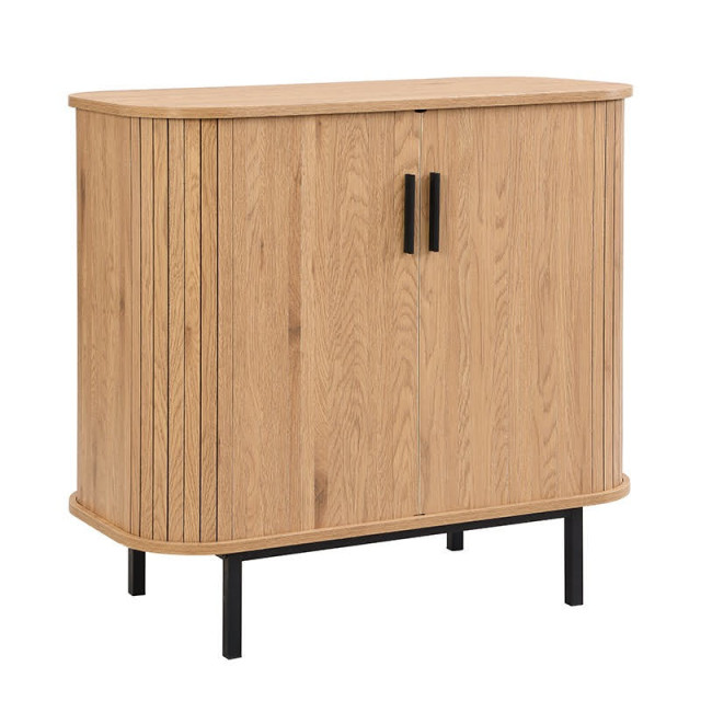 Furnilux Kast karlstad 2-deurs 80 x 40 x 75 cm scandinavisch design met schuifdeuren 3014969 large