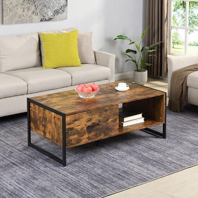 Furnilux Salontafel in vintage design mdf hout en metaal 3014884 large
