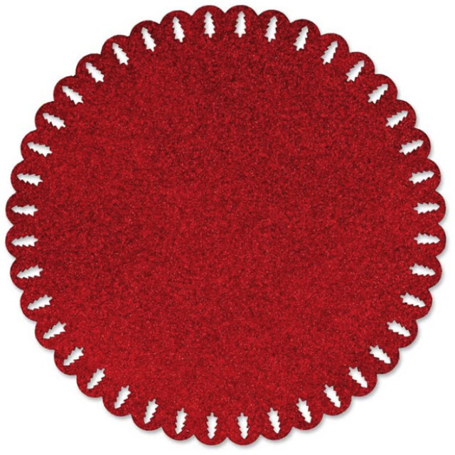 Unique Living | placemat xmas | rond | polyester | | Ø38cm 3014223 large