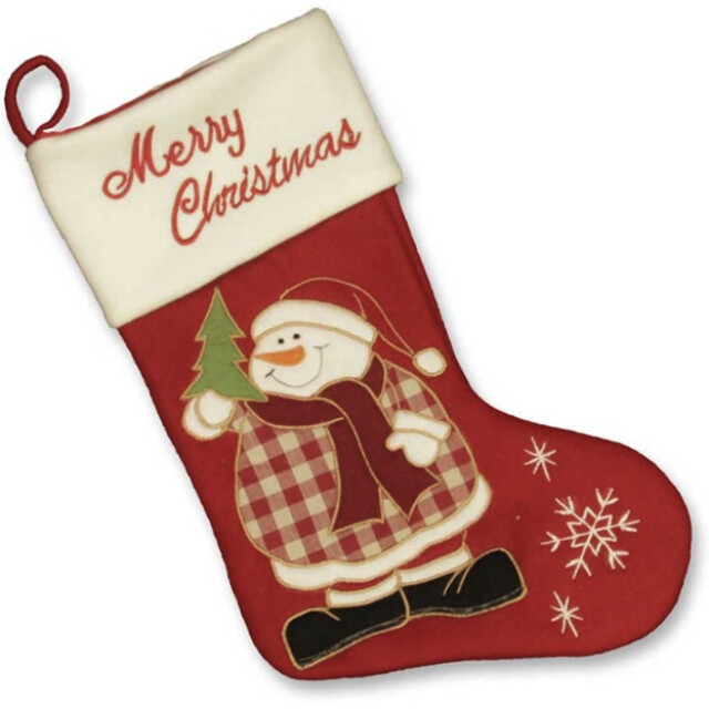 Unique Living | jolly christmas stocking rood snowman 3014203 large