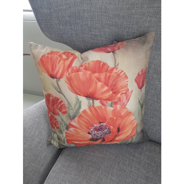 Furnilux set van 2 sierkussens klaproos sylvia 3015139 large