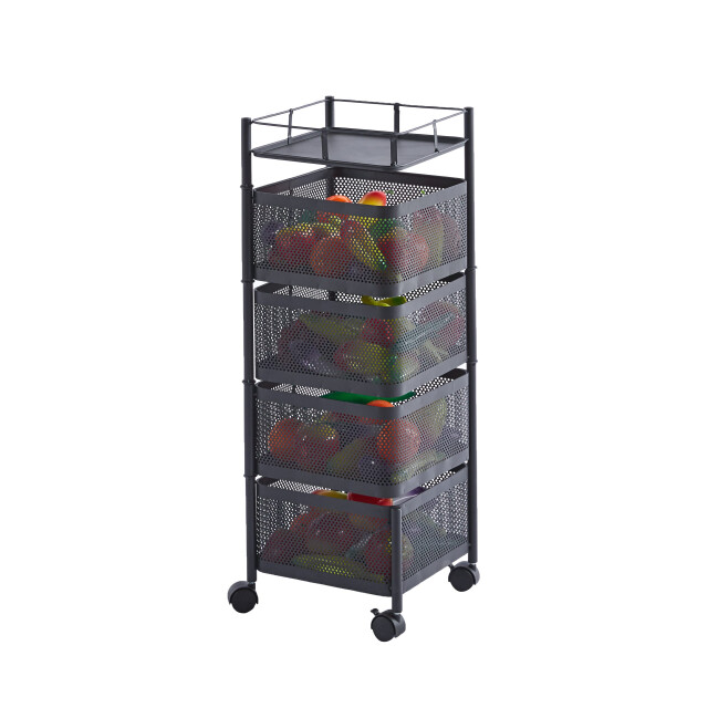 Furnilux Keukenrek met 4 manden functioneel en stijlvol zwart 28 x 28 3015338 large