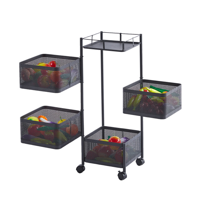 Furnilux Keukenrek met 4 manden functioneel en stijlvol zwart 28 x 28 3015338 large