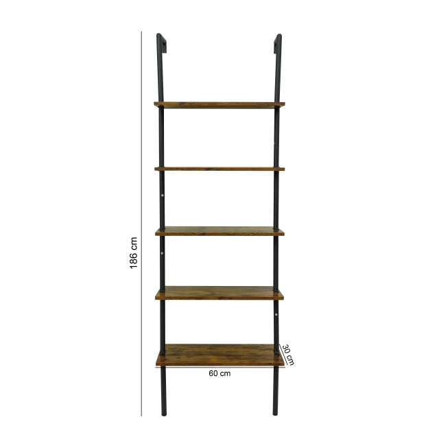 Furnilux 5-laags wand gemonteerde opbergladder 3015198 large