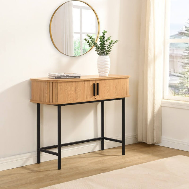 Furnilux Sidetable-console helsingborg 100 x 35 x 75 cm strak scandinavisch design uit 3014674 large