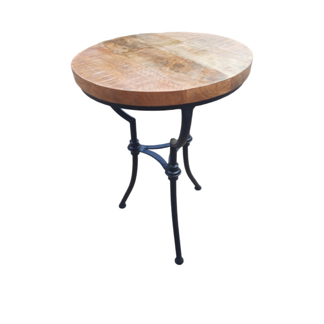 Furnilux Bijzettafel waai mangohout stalen onderstel 3014896 large