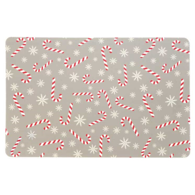 Unique Living placemat xmas lollipop 30x45cm silver 3014494 large