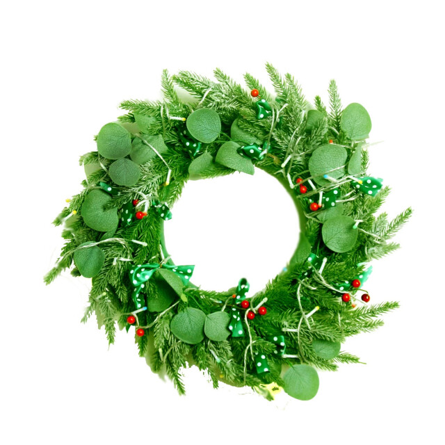 Furnilux Kerstkrans met warme led verlichting op batterij 3 x aa 80 lampjes 8 3015281 large