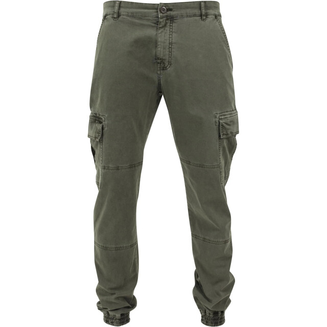 Urban Classics Heren twill gewassen cargo broek UTTN588_olive large