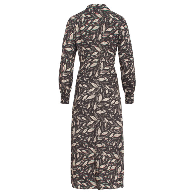 Smashed Lemon 24762 getailleerde jurk met bladerenprint | 24762-999-010 large