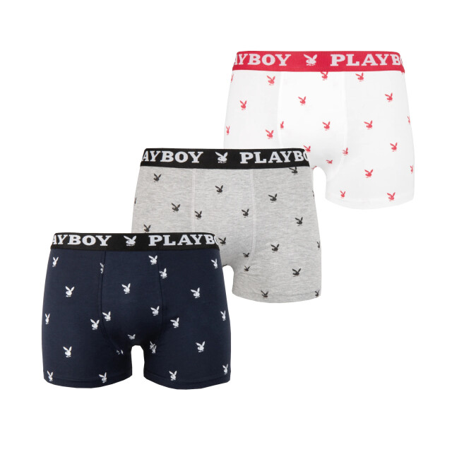 Playboy Boxershort 3 pack miller PLB18-GrNaWi large
