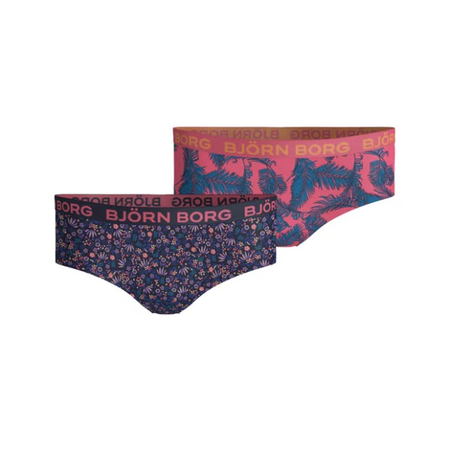 Björn Borg Björn borg meisjes hipster 2-pack – zacht katoen – palm & bloemen 1831-1326-70011 large