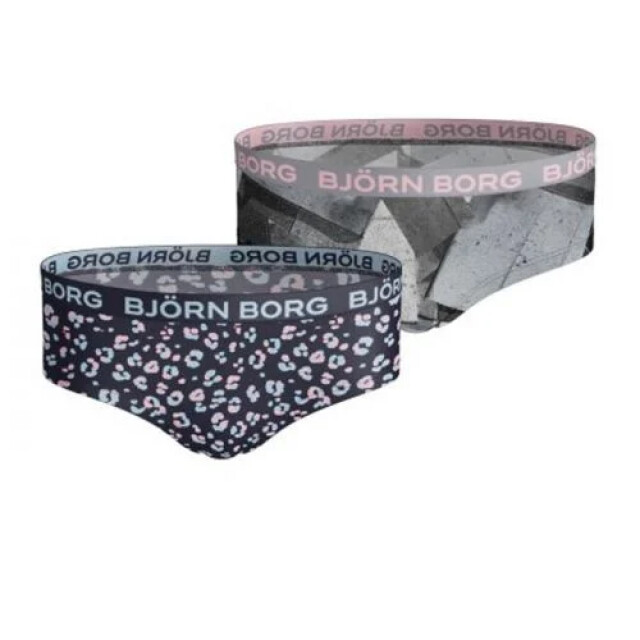 Björn Borg Björn borg meisjes hipster 2-pack – zacht katoen – panterprint & geometrisch 1811-1326-70011 large