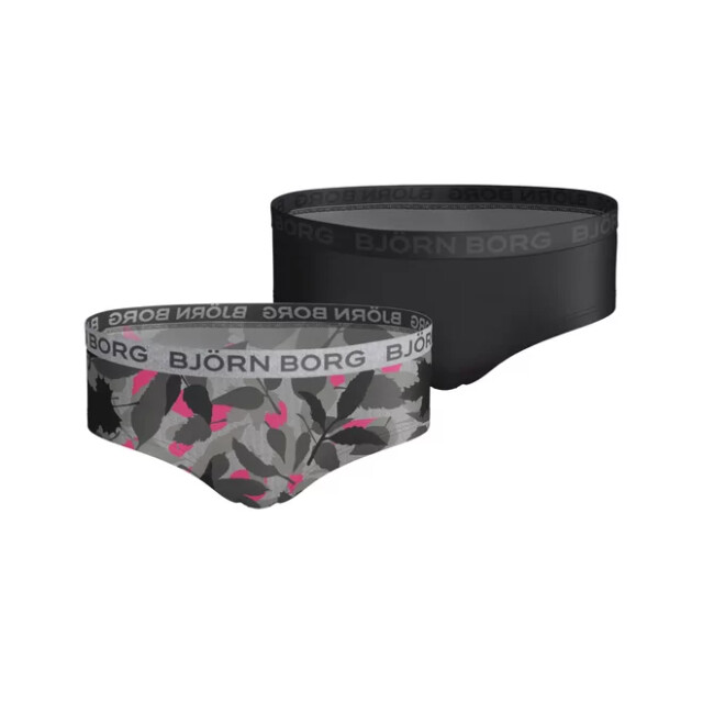 Björn Borg Björn borg meisjes hipster 2-pack – zacht katoen – & camo bladerenprint 1731-1176-90661 large