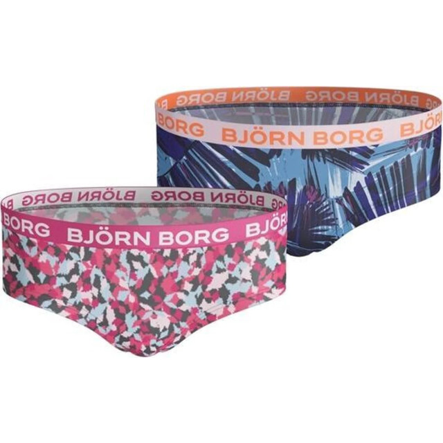 Björn Borg Björn borg meisjes hipster 2-pack – zacht katoen – palm & multicolor 1821-1219-90551 large
