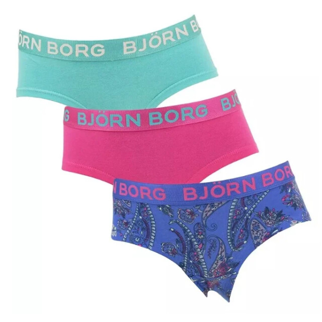 Björn Borg Björn borg meisjes hipster 3-pack – paisley – , roze & print 1841-1202-70261 large