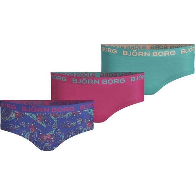 Björn Borg Björn borg meisjes hipster 3-pack – paisley – , roze & print 1841-1202-70261 large