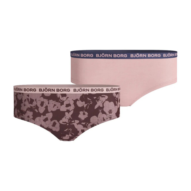 Björn Borg Björn borg meisjes hipster 2-pack – roze & bloemen – comfort fit 2031-1149-40541 large
