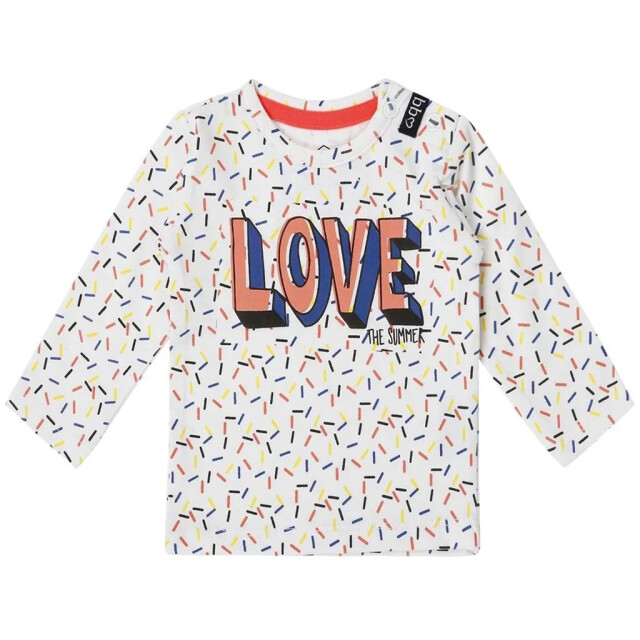 Beebielove Longsleeve heart 10-2283NB WHT large