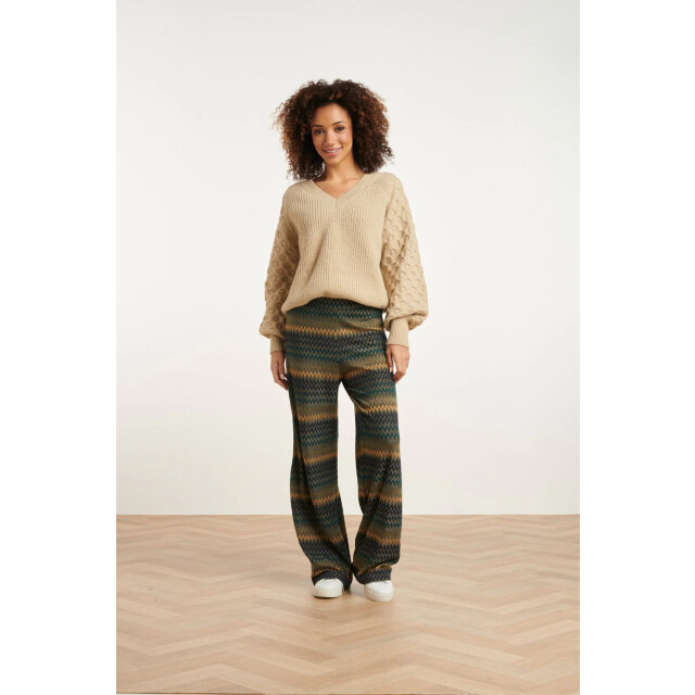 Smashed Lemon 24784 oversized trui met v-hals | 24784-720-S large